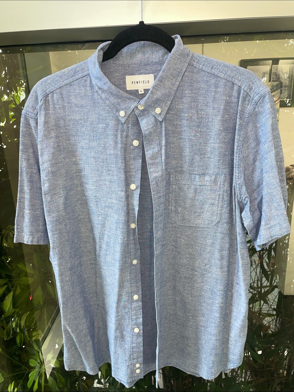 Penfield Light Blue Short Sleeve Button-Down Shirt